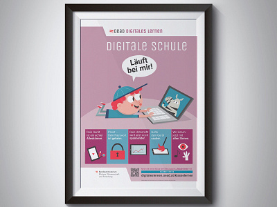 Poster Design for Digital Learning Initiative for Kids adobeillustrator cartoon characterdesign children digital learning illustration poster posterdesign school vector