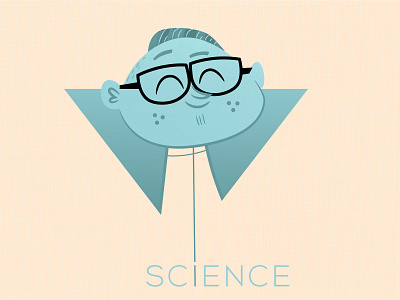 Science Sunday adobeillustrator cartoon character characterdesign children design flatdesign font design geek glasses hipster illustration illustrator kids poster retro vector