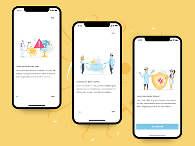 Onboarding Screens for Corona app