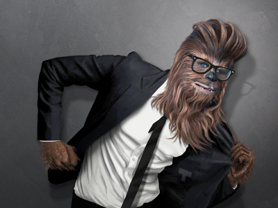 Chewbacca Style- Fan Art chewbacca comic fan art graphic novel illustration photoshop starwars wacom tablet