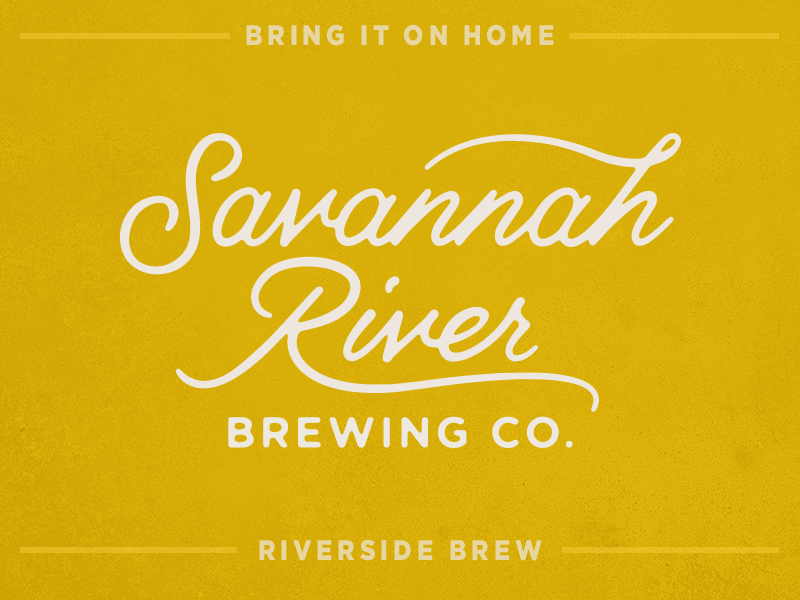 Savannah River Brewing Company beer bottles brewery craft beer lettering packaging script