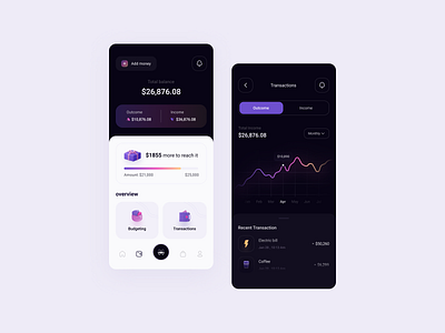 Cashback app 3d app cashback chart concept dark design figma fintech gradient interface mobile money ui ux wallet