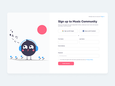Sign up | Daily UI 001