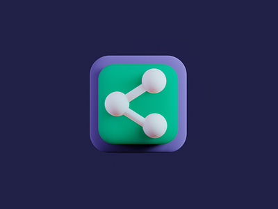 Social Share 3D icon | Daily UI 010