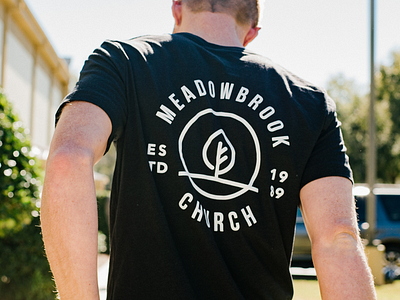 Meadowbrook Merch badge branding church hat lockup logo merch merchandise shirt