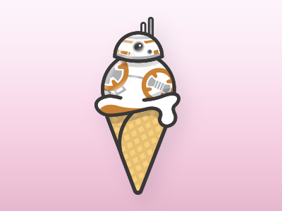 BB-8 Scoop bb 8 bb8 disney droid ice cream jedi starwars