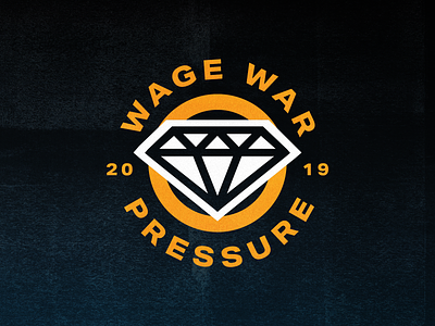 Wage War - Pressure badge band diamond icon lockup logo metalcore wage war