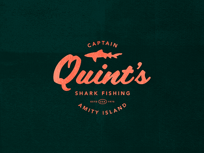 Captain Quint's fishing jaws lockup logotype quints shark shark logo sharkweek