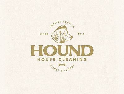 Hound House Cleaning dog hound lowdrag procreate retro supply co