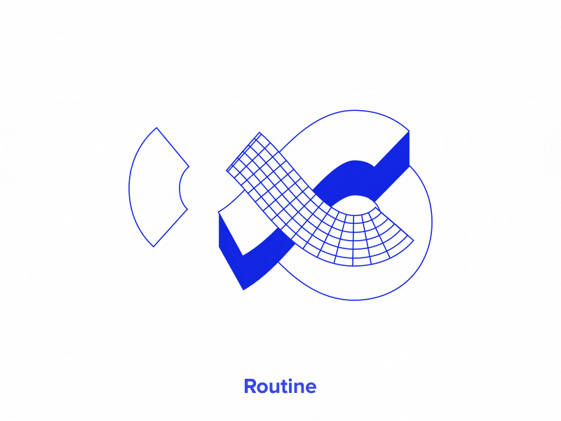 Routine animation design gif icon lines morphing motion preloader ui