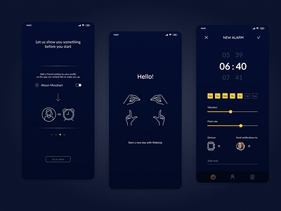The alarm clock for the deaf accessibility alarm app deaf design figma mobile ui ux