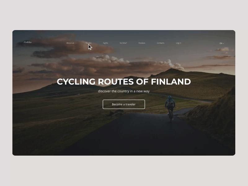 Cycling routes of Finland bycicle figma finland mobile routes travel ui ux web design
