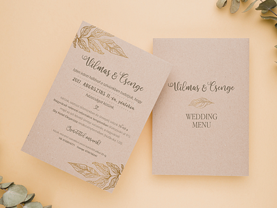 Vintage Wedding Invitation design graphic design illustration print design wedding invitation