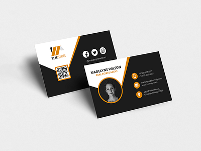 Business Card business card design flat design graphic design illustration logo photo print design real estate