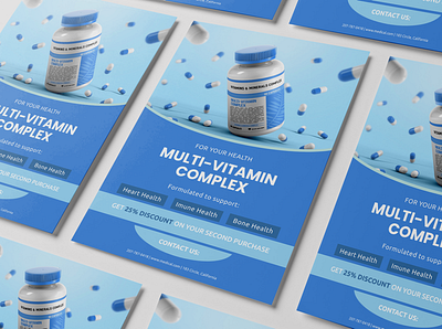 Multi-Vitamin Poster Design design flat design graphic design illustration photo poster poster design print design
