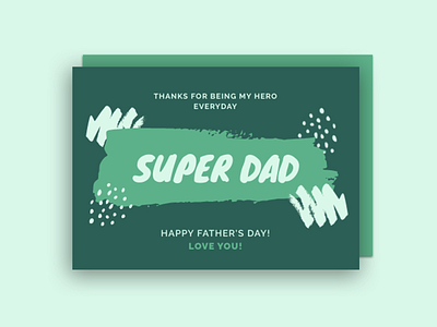 Super Dad card design template card design design fathers day flat design graphic design illustration print design super dad
