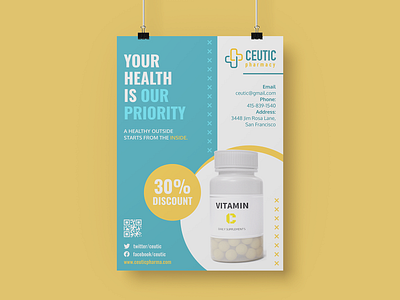 Your health is our priority poster design