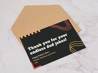 Father's day greeting card design