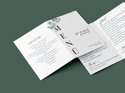 Wedding menu card design design eucalyptus design flat design graphic design illustration menu card print design vector wedding menu card