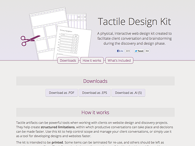 The Tactile Design Kit design tactile tool toolkit worksheets