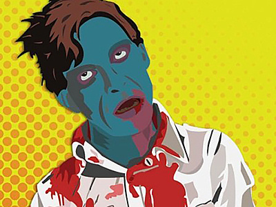 Flyboy dawn of the dead graphic illustration