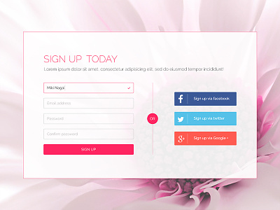 Daily UI 001 : Sign up 001 dailyui signup ui