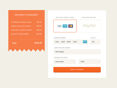 Daily UI 002 : Credit Card Checkout 002 credit card dailyui flat payment ui