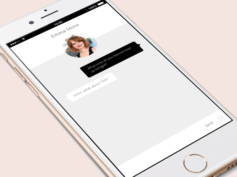 Daily UI 013 : Direct Messaging 013 app black and white chat app dailyui direct messaging gif ios messaging app mobile monochromatic ui