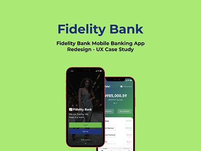 Fidelity Bank Featured Image app bank design finance ui uiuxdesign