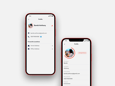 Profile page app profile ui uiuxdesign