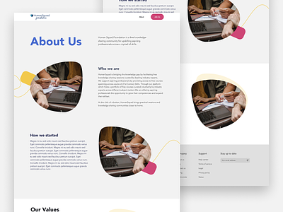 About Us Page about us design landing page ui uiuxdesign