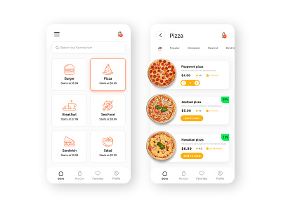 Food Order App app design product design ui design ux design