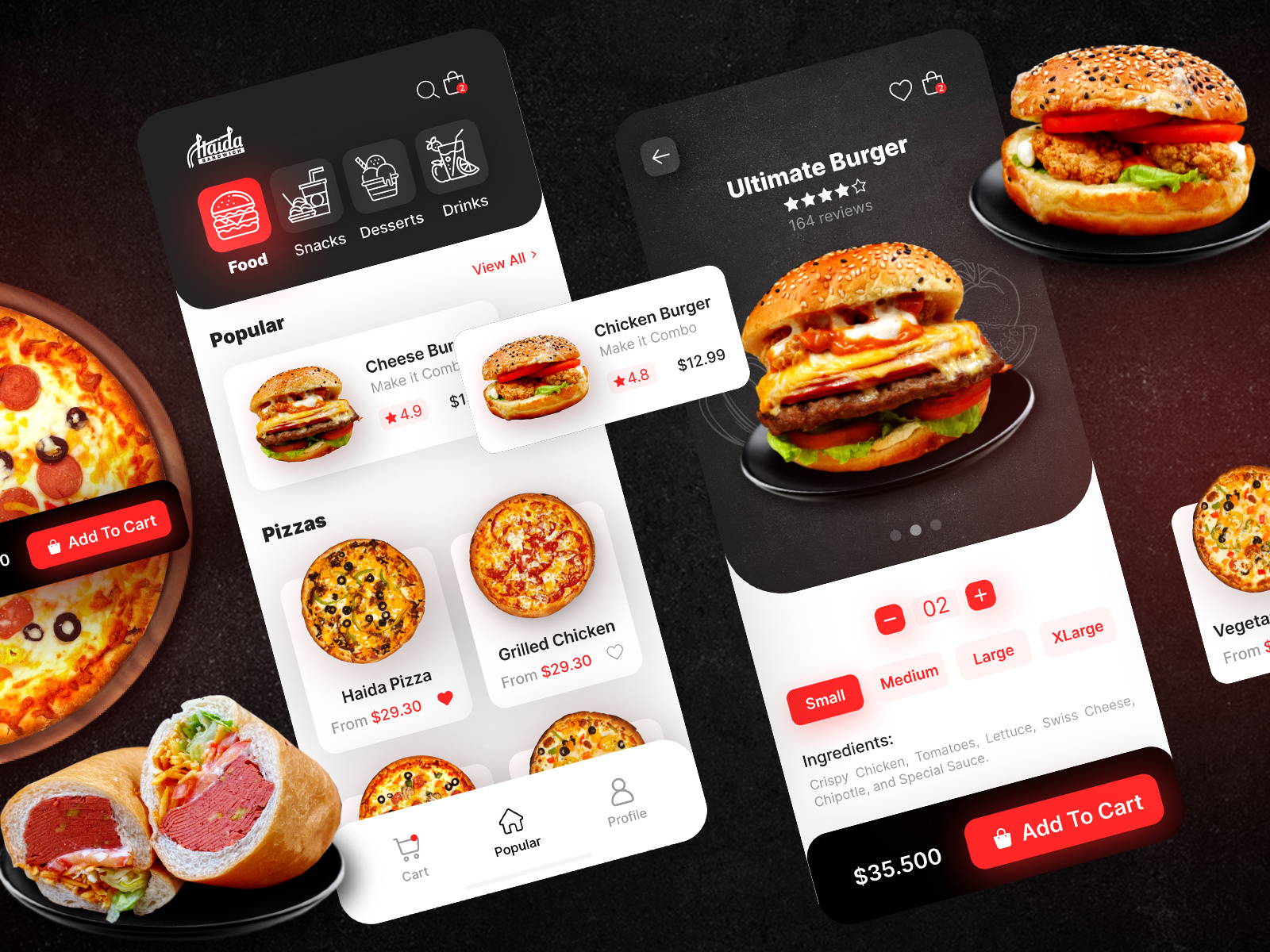 Food Ordering App By Iman Ghorbani On Dribbble