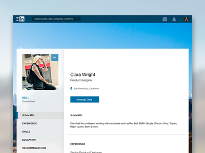 LinkedIn UI Redesign redesign ui web