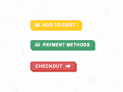 Fun Ecommerce Buttons add to basket bright buttons card cart checkout ecommerce payment playful