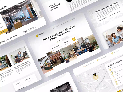 RE-defined Coworking Marketplace Website coworking space design marketplace ui web design website yellow