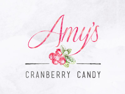 Amy's Cranberry Candy Logo candy cranberry logo organic
