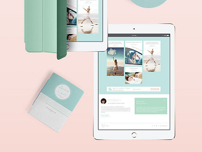 Pastel Chic Homepage Design bio blurb blog posts design homepage newsletter signup form ui design