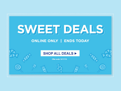Sweet Deals Graphic Hero blue graphic icons offer sweet