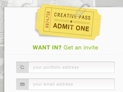 Creative Pass Final invite pass ticket