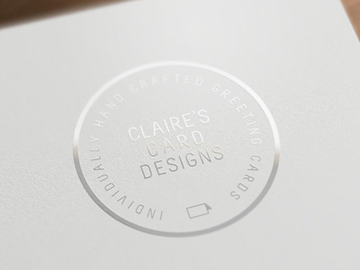 Claires Card Designs Logo artist card circle clean design designer iconic logo simple