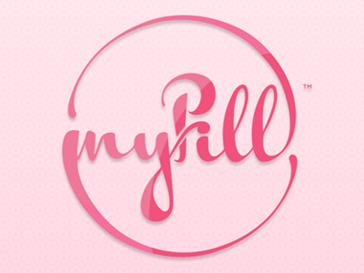 myPill™ Final Logo feminism girl logo pill pink redesign round women wrap