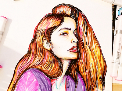 Sketch | 25042020 art colourful illustration marker paint painting portrait practice sketch sketchbook study