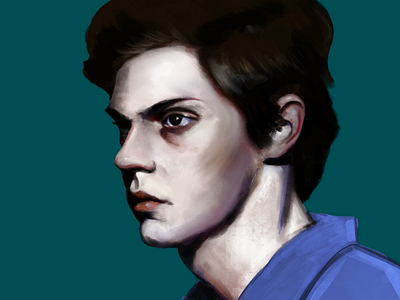 Portrait Sketch | Evan Peters art drawing illustration painting portrait