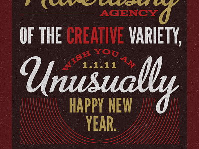 Happy 2011 new years poster typography