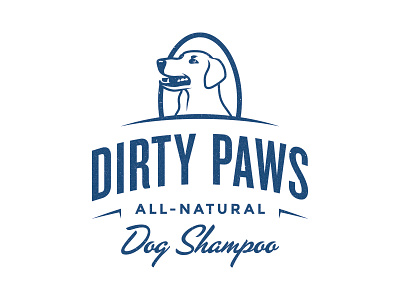 Dirty Paws dog shampoo identity illustration logo natural soap pets