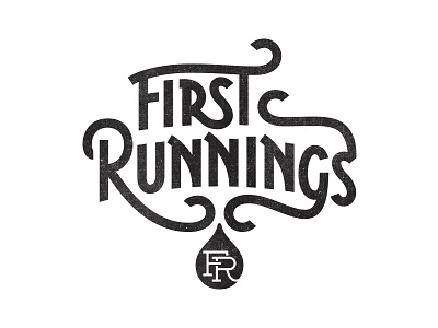 First Runnings beer branding f first first runnings lettering logo r runnings type