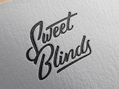 Sweet Blinds blinds custom script identity lettering script sweet sweet blinds type