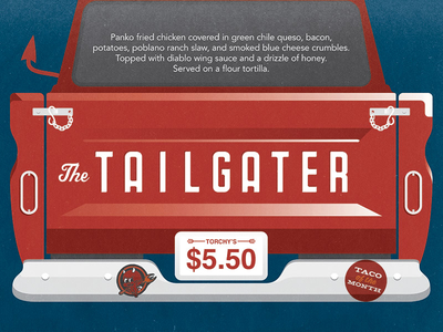 The Tailgater bumper stickers tacos tailgater torchys totm truck bed type vintage