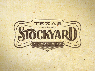 Texas Stockyard ft. worth lettering stockyard texas type